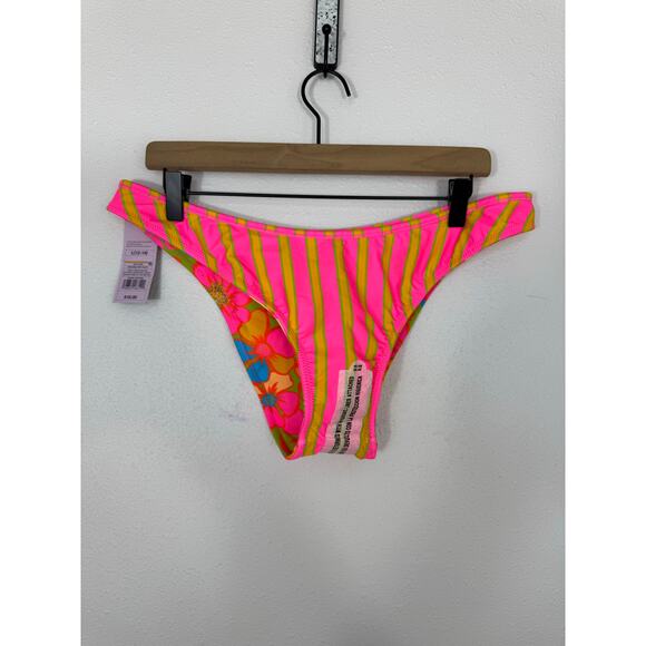 Wild Fable Reversible Neon Floral Cheeky Bikini Bottoms Size L NWT - Picture 3 of 8